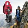 Alomejor 25KN Climbing Pulley Outdoor Rope Pulleys 7075 Aviation Aluminum Heavy Duty Rock Pulleys of Single Swivel Climbing/Aloft Work/Rescue/Rappelling/Etc view 3