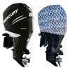 OUTERENVY Outboard Motor Cover for Mercury Verado 6-Cylinder Supercharged [225 HP to 400R HP], Grey Fish Scales | 101C view 1