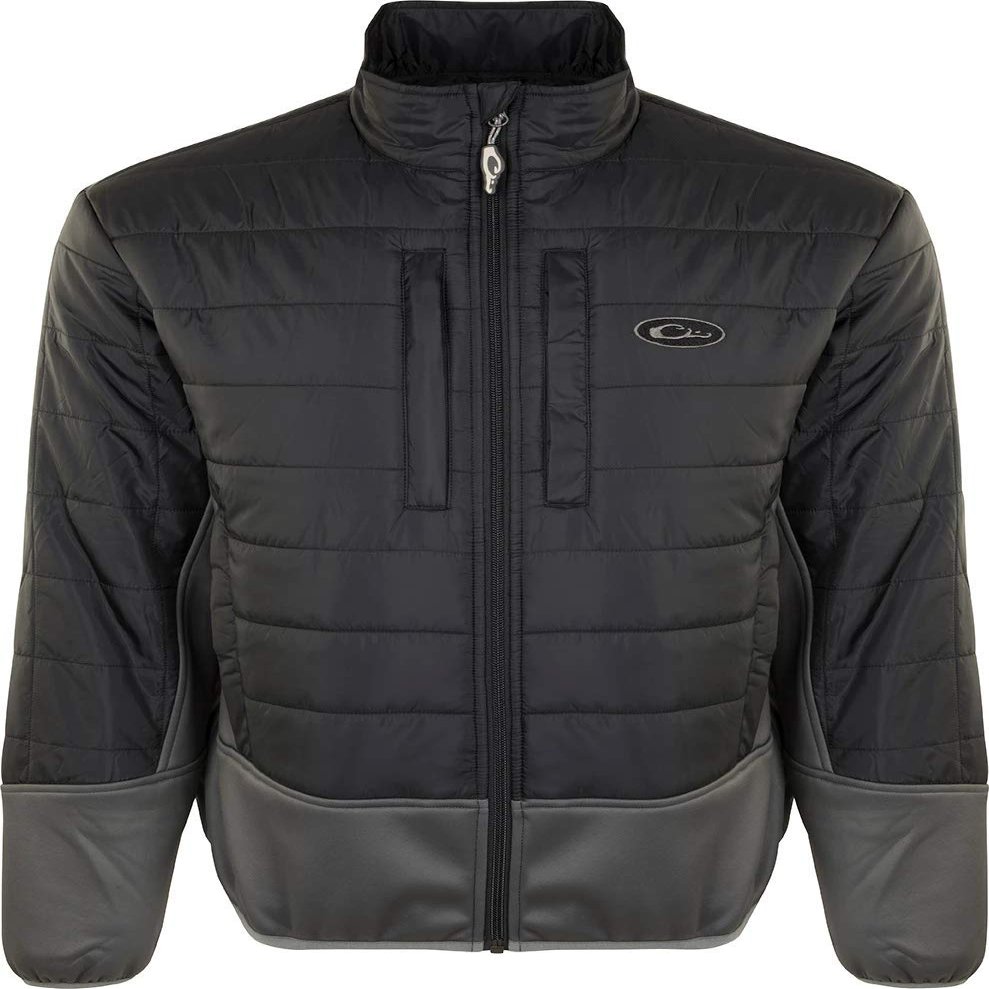 Drake Waterfowl Two-Tone Synthetic Double-Down Full Zip Black/Charcoal 2Xlarge