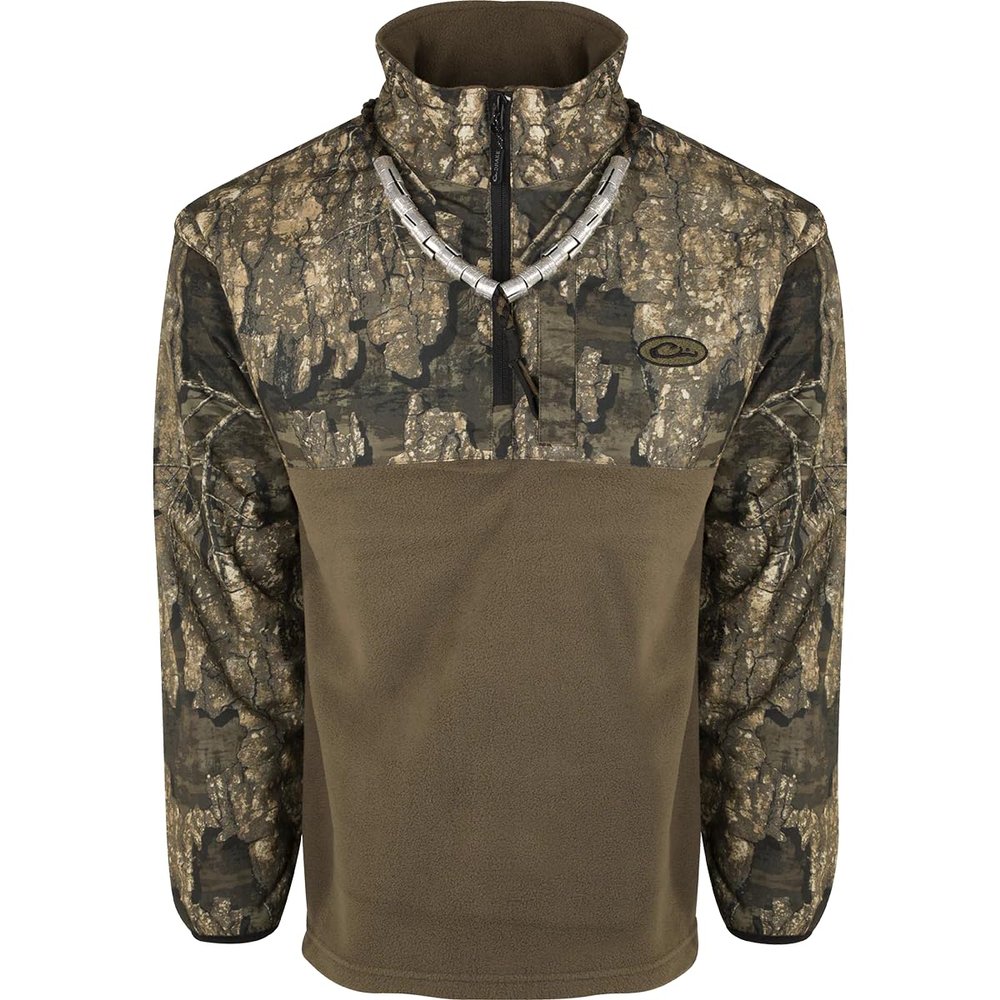 Drake Waterfowl Men's MST Quarter 1/4 Zip Refuge Eqwader Waterproof Windproof Breathable Resistant Outdoor Hunting Jacket