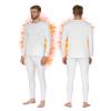 HEROBIKER Men Thermal Underwear Set Winter Skiing Warm Top & Bottom Thermal Long Johns (White, X-Large) view 1