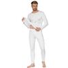 HEROBIKER Men Thermal Underwear Set Winter Skiing Warm Top & Bottom Thermal Long Johns (White, X-Large) view 2