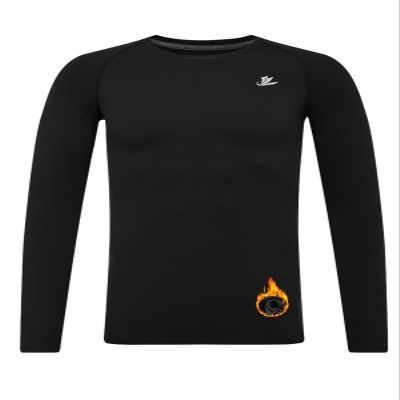 DEVOROPA Youth Boys Compression Thermal Shirt Long Sleeve Kids Fleece Baselayer Soccer Baseball Undershirt Black XS