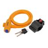 MroMax 1Pcs Bike Lock, Bike Locks Cable Lock Coiled Secure Keys Bike Cable Lock with Mounting Bracket, 0.47inch Diameter Orange view 1