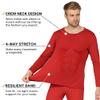 HEROBIKER Men Thermal Underwear Set Winter Skiing Warm Top & Bottom Thermal Long Johns Black (Red, Medium) view 2
