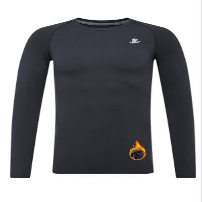 DEVOROPA Youth Boys Compression Thermal Shirt Long Sleeve Fleece Baselayer Soccer Baseball Undershirt Gray XL