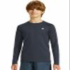 DEVOROPA Youth Boys Compression Thermal Shirt Long Sleeve Fleece Baselayer Soccer Baseball Undershirt Gray XL view 2