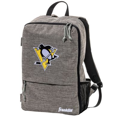 Franklin Sports Pittsburgh Penguins Street Pack Backpack - Team Logo Hockey Bag with Hockey Stick Holder - NHL Official Licensed Product