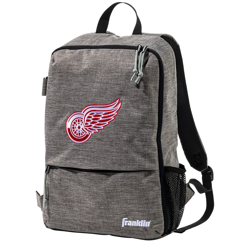 Franklin Sports Detroit Red Wings Street Pack Backpack - Team Logo Hockey Bag with Hockey Stick Holder - NHL Official Licensed Product