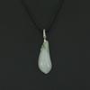 1.3" China Certified Grade A Nature Hisui Jadeite Jade Nice Magnolia Hand Carved Neckalce Pendants (S925) 8829 view 2