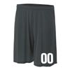 Add-On Performance Soccer Shorts with Free Numbers Youth Small in Graphite view 1