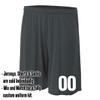 Add-On Performance Soccer Shorts with Free Numbers Youth Small in Graphite view 2