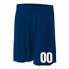 Add-On Performance Soccer Shorts with Free Numbers Youth Small in Navy Blue view 1