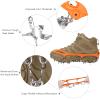 Crampons 19 Spikes with Stainless Steel Chain Ice Snow Grips Traction Cleats System Safe Protect for Walking, Jogging, Climbing, Hiking on Snow and Ice, Boots Chains for Women Men (Orange, Medium) view 3