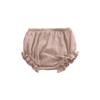 3PC Shorts Set Newborn Baby Girls Boys Pants Cotton Linen Blend Cute Floral Bloomer Triangle Shorts Diaper Cover (A Black+red+Khaki,12-24 Months) view 3