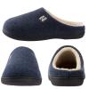 RockDove Men's Sherpa Lined Memory Foam Clog Slipper, Size 9-10 US Men, Navy Blue view 3