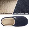 RockDove Men's Sherpa Lined Memory Foam Clog Slipper, Size 9-10 US Men, Navy Blue view 4