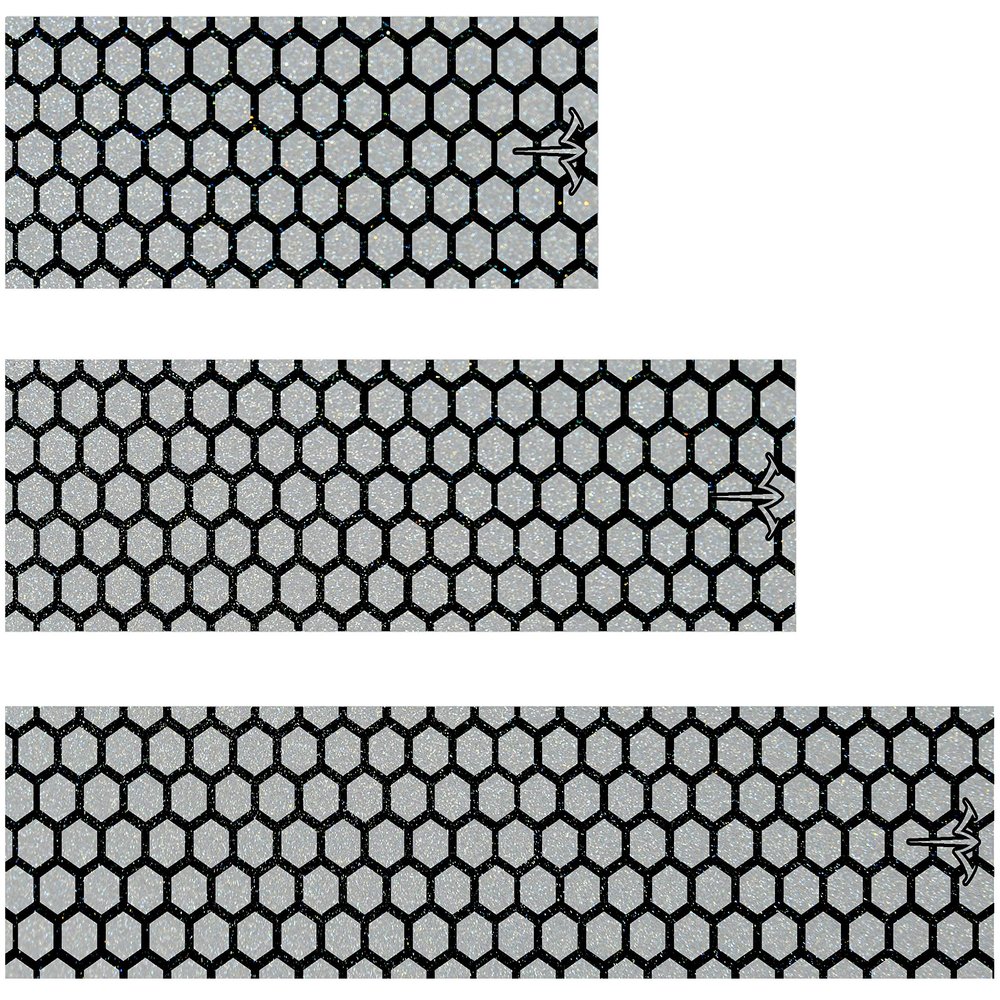 White Water Archery Black Reflective Open Honeycomb Arrow Wraps 15 Pc Pack Choose Length Width (4, 1.25)