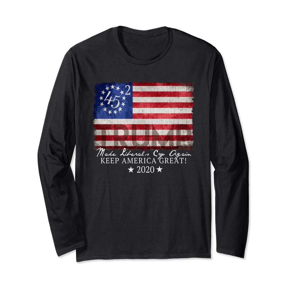 Trump 2020 Election Men Women Tee - Make Liberals Cry Again Long Sleeve T-Shirt