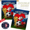 World Cup Switzerland Flags Swiss Banner Room Wall Art Flag Poles For Outside House Patio Porch Lawn Garden Stand Tapestry Yard Signs FIFA Gifts Sports Fan Trophy Soccer Game Football Made In USA view 3