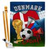 World Cup Denmark Flags Danish Banner Room Wall Art Flag Poles For Outside House Patio Porch Lawn Garden Stand Tapestry Yard Signs FIFA Gifts Sports Fan Trophy Soccer Game Football Made In USA view 1
