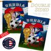 World Cup Serbia Flags Serbian Banner Room Wall Art Flag Poles For Outside House Patio Porch Lawn Garden Stand Tapestry Yard Signs FIFA Gifts Sports Fan Trophy Soccer Game Football Made In USA view 3