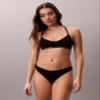 Calvin Klein Motive Cotton Lightly Lined Bralette Black view 2