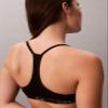 Calvin Klein Motive Cotton Lightly Lined Bralette Black view 3
