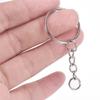 AKOAK 100 Pcs DIY Iron Keyring with Chain, Women's and Men's DIY Keychain Accessories 25mm view 3