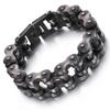 Large Heavy Titanium Chain Bike Bicycle Bracelet Men's Jewelry Brush Black Stainless Steel Motorcycle Biker Bracelet 12/18/22mm (22MM Width 20.5CM Long) view 1