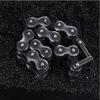 Large Heavy Titanium Chain Bike Bicycle Bracelet Men's Jewelry Brush Black Stainless Steel Motorcycle Biker Bracelet 12/18/22mm (22MM Width 20.5CM Long) view 4