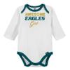 Gerber NFL Philadelphia Eagles 3 Pack Bodysuit Footed Pant and Cap Registry Gift Set, green/white Philadelphia Eagles, 0-3M view 3