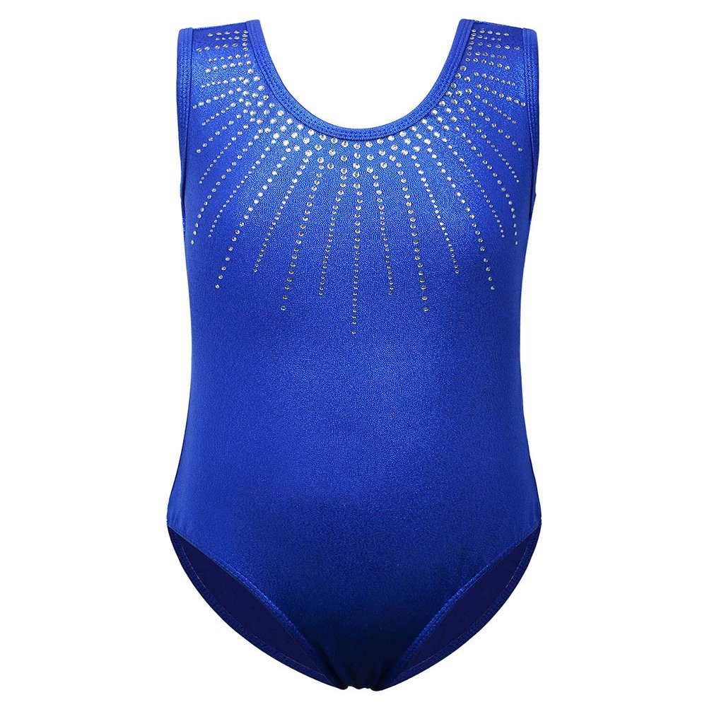 BAOHULU Gymnastics Leotards for Girls Shiny Jewels Kids Athletic Apperal Dance Outfit B199_RoyalBlue_10A