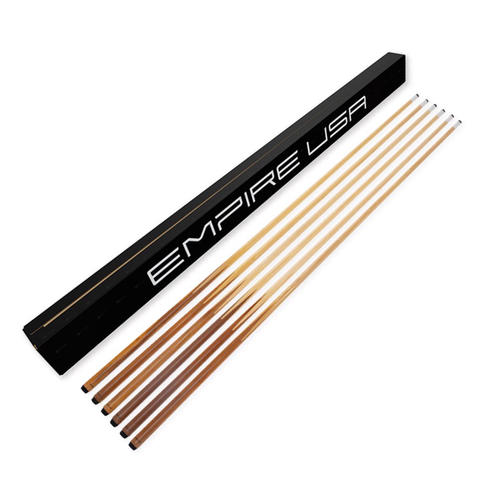 Empire USA Set of 6 Pool Cues 57" Real 4-Prong House Bar Billiard Pool Cue Stick