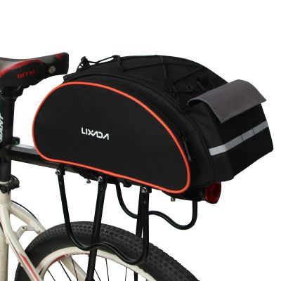 Lixada Bicycle Rack Bag 13L Waterproof Cycling Bike Rear Seat Cargo Bag MTB Road Bike Rack Carrier Trunk Bag Pannier Handbag