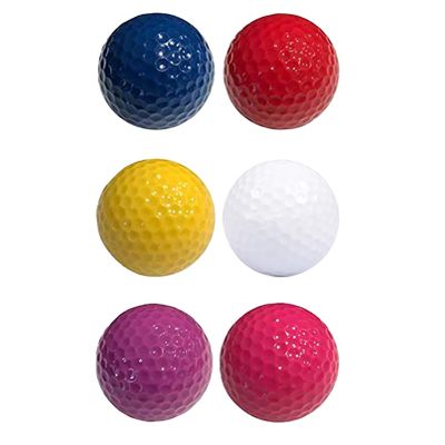 Pack of 24 Colorful Synthetic Rubber Golf Balls, 1.7 Inches Double Layer Golf Balls for Green Hands, High Performance Practice Golf Balls with Mixed Colors for Kids, Outdoors Training