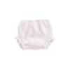 3PC Shorts Set Newborn Baby Girls Boys Bloomer Pants Cotton Linen Blend Cute Floral Triangle Shorts Diaper Cover (A White+Black+Khaki,12-24 Months) view 3