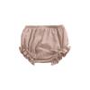 3PC Shorts Set Newborn Baby Girls Boys Bloomer Pants Cotton Linen Blend Cute Floral Triangle Shorts Diaper Cover (A White+Black+Khaki,12-24 Months) view 4