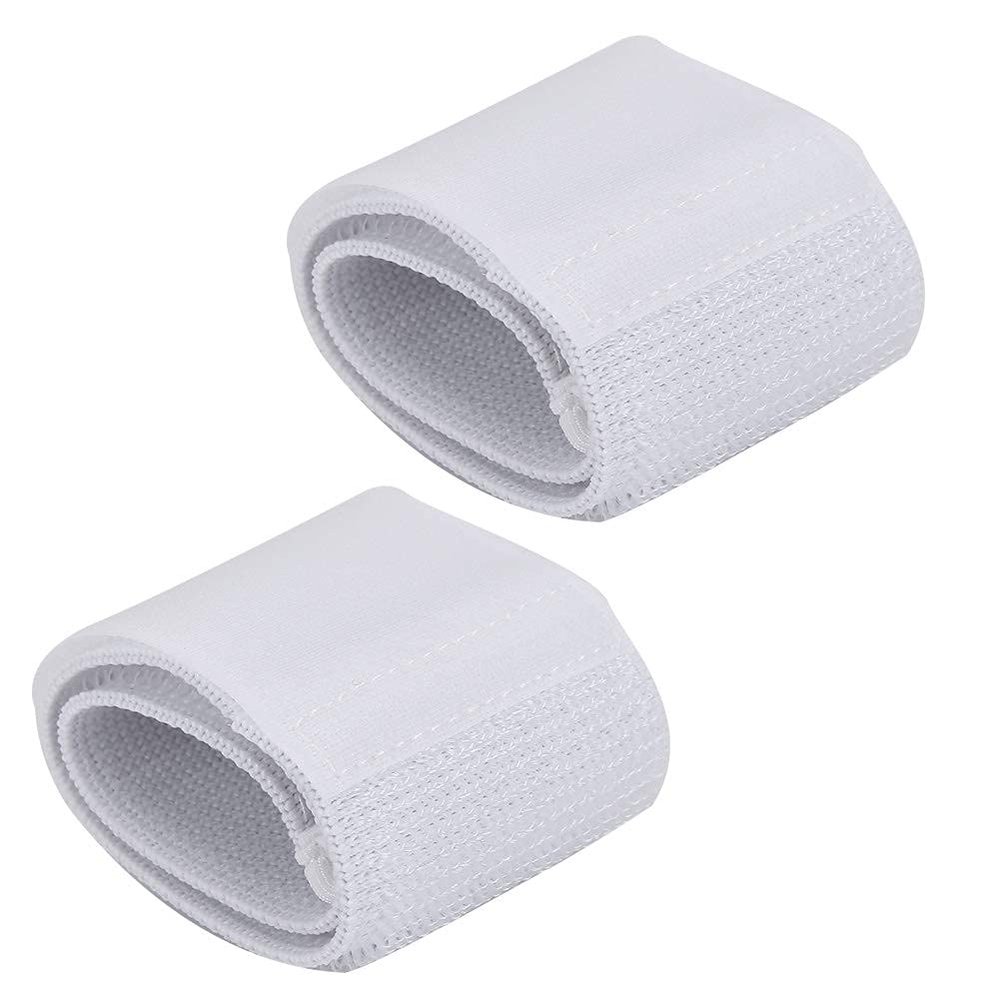 Zerone Sports Guard Tape, Sports Shin Guard Fixed Bandage Tape Fastener Shinguard Adjustable Elastic Sports Strap Accessory(White)