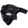 Ubauta Steampunk Masquerade Mask for Men Costume: Mesh Half-Face Cyborg Mask for Halloween Party Cosplay Phantom of the Opera - Black view 1