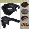 Ubauta Steampunk Masquerade Mask for Men Costume: Mesh Half-Face Cyborg Mask for Halloween Party Cosplay Phantom of the Opera - Black view 3