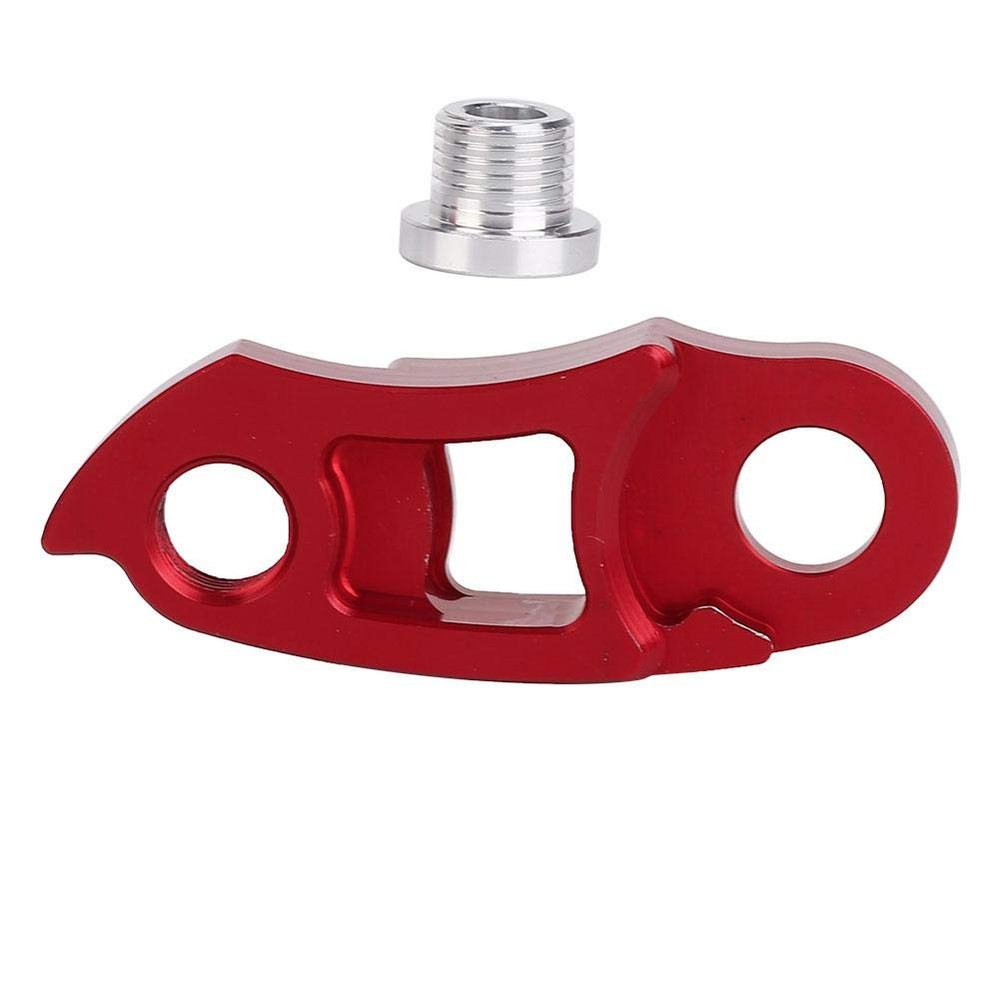 Bike Rear Derailleur Hanger,Bicycle Rear Derailleur Hanger Extension Frame Gear Tail Hook Extender (Red)