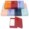 8 Piece Pack Flower Bow Tie Pendant Gift Box with Rose-Bug Bow on top. 2 1/2 x 2 7/8 x 3/4 (63 x 73 x 19mm) view 1