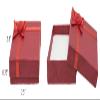8 Piece Pack Flower Bow Tie Pendant Gift Box with Rose-Bug Bow on top. 2 1/2 x 2 7/8 x 3/4 (63 x 73 x 19mm) view 4