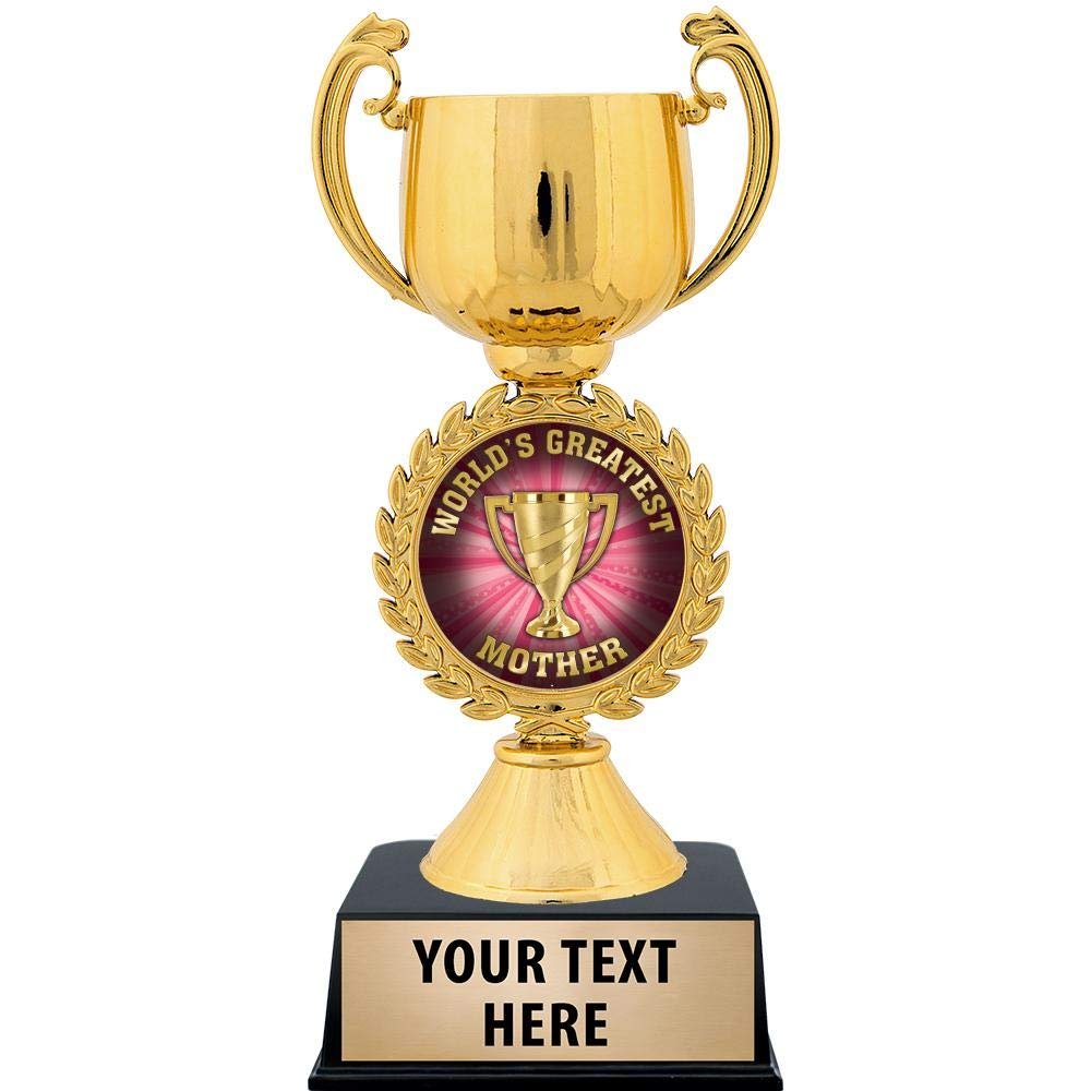 Crown Awards Worlds Greatest Mother Trophy, 7 1/4" Gold World's Greatest Mother Award 20 Pack
