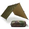 AquaQuest Safari Tarp  Lightweight Waterproof (5,000 mm) Seam-Taped Ripstop Rain Fly for Backpacking, Thru-Hiking & Hammock Camping  13x10 Woodland Camo view 1