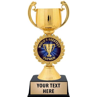 Crown Awards Worlds Greatest Father Trophy, 7 1/4" Gold World's Greatest Dad Award 20 Pack