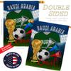 World Cup Saudi Arabia Flags Banner Room Wall Art Flag Poles For Outside House Patio Porch Lawn Garden Stand Tapestry Yard Signs FIFA Gifts Sports Fan Trophy Soccer Game Football Made In USA view 3