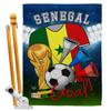 World Cup Senegal Flags Senegalese Banner Room Wall Art Flag Poles For Outside House Patio Porch Lawn Garden Stand Tapestry Yard Signs FIFA Gifts Sports Fan Trophy Soccer Game Football Made In USA view 1