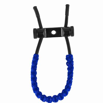 Zerone 1Pc Archery Wrist Sling,Adjustable Leather Braided Cord Rope for (Blue)